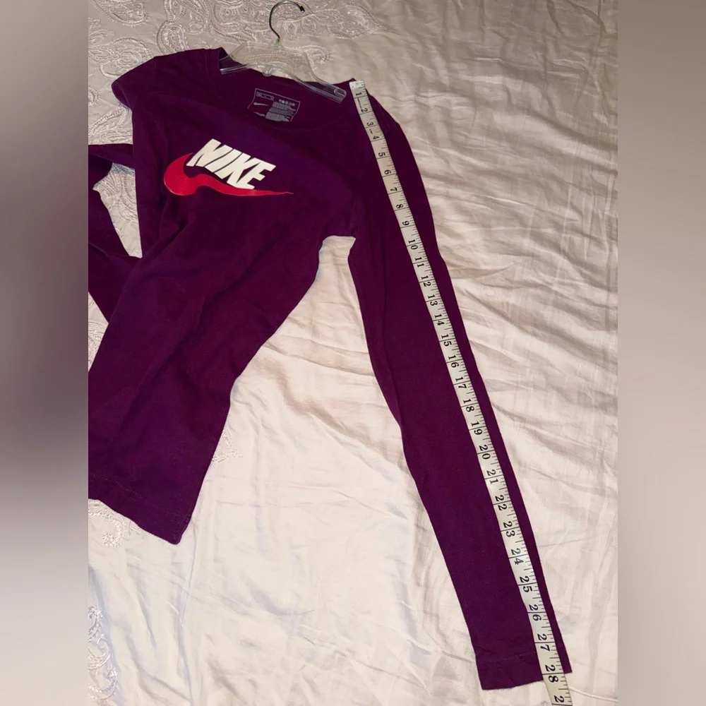 Nike Purple Long Sleeve Logo Shirt Size S